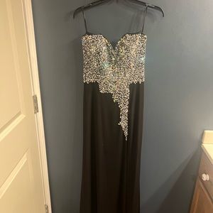 Black sexy sequin dress